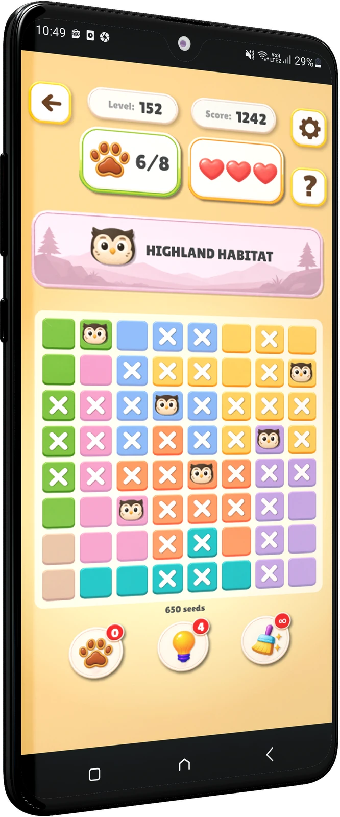 Animodoku puzzle gameplay